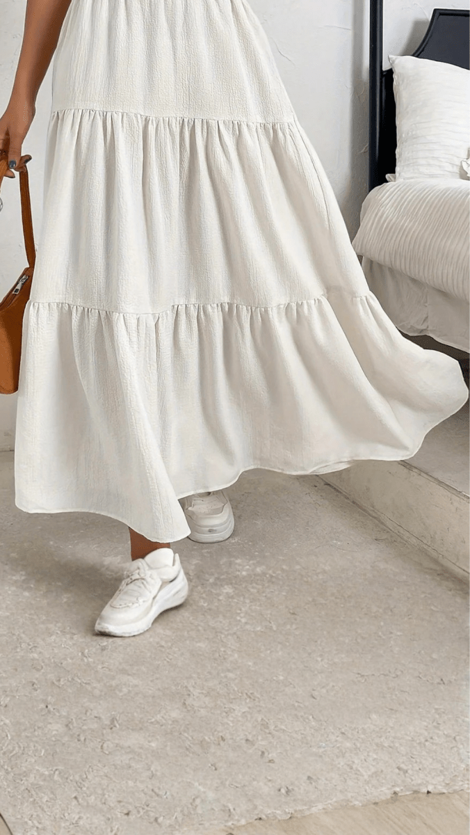 AURÉLIA - Tiered Flow Midi Skirt