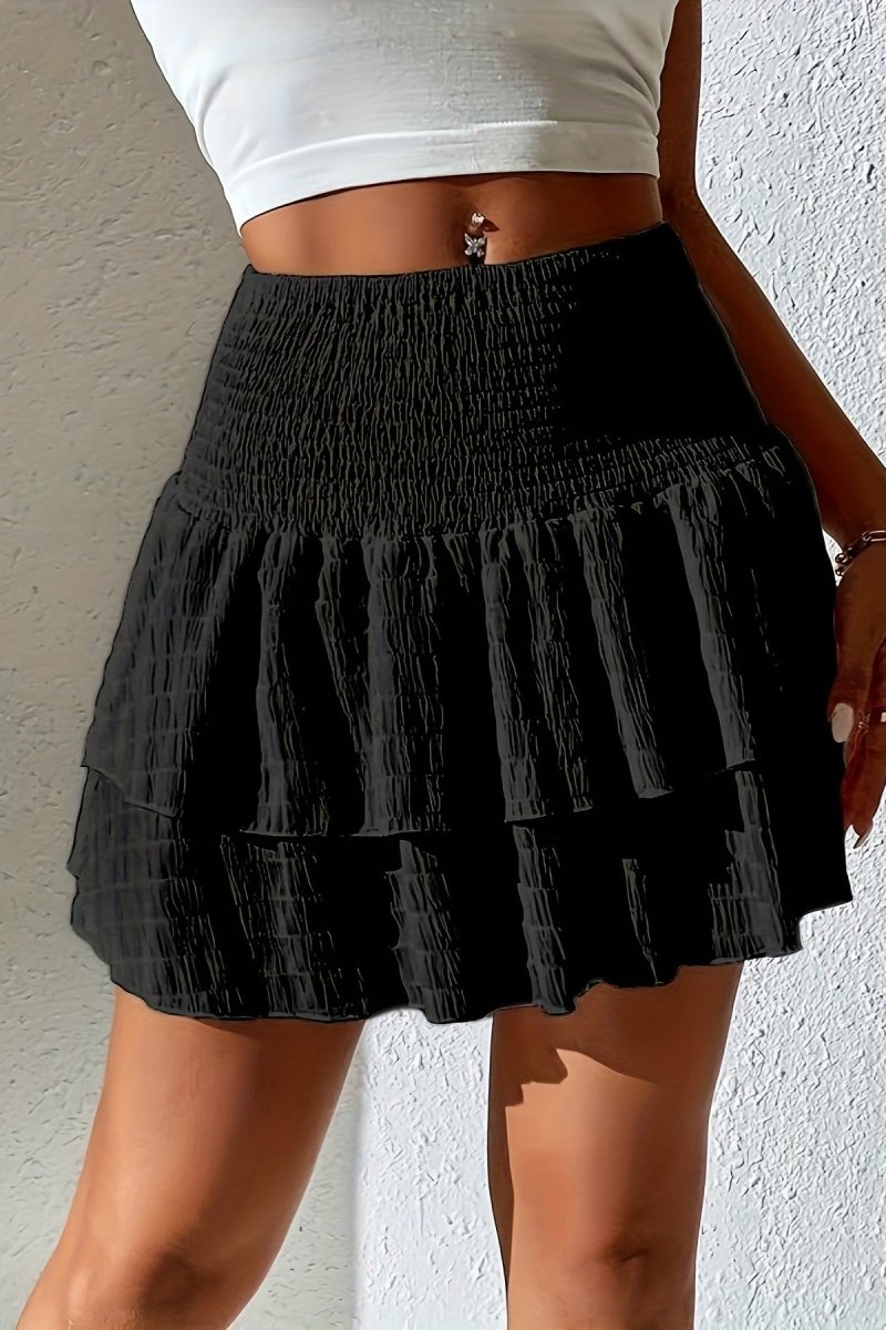 Cinda – Minimalist Flounce Skirt with Lightweight Texture