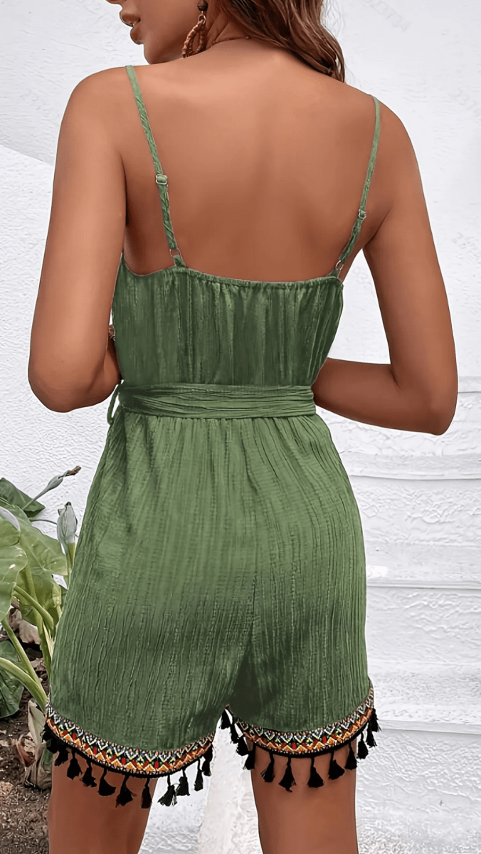 ELORIA - Jacquard Tassel Romper