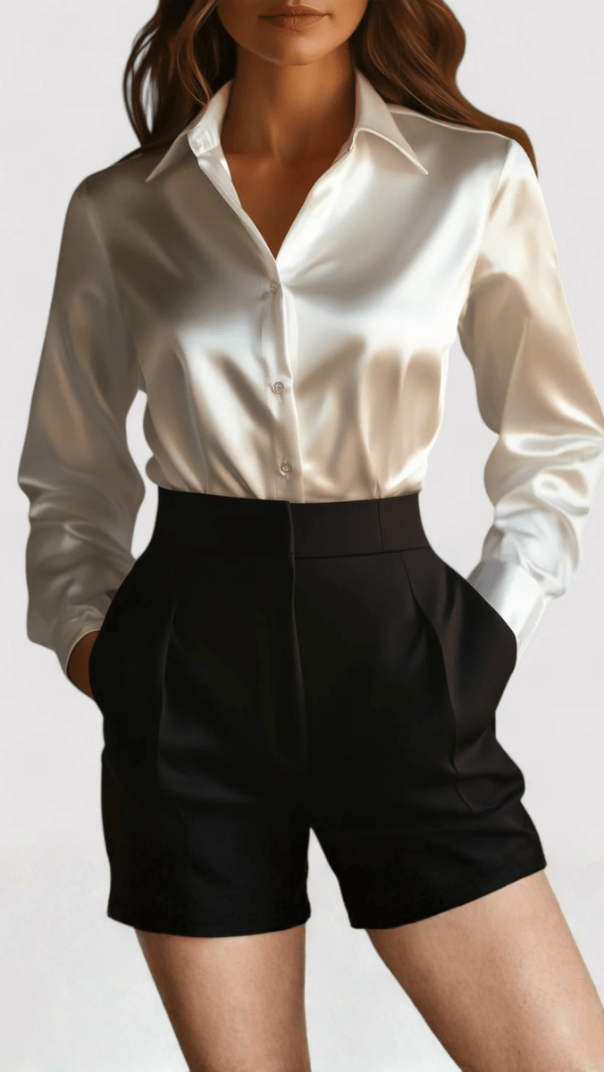 NOIRÉA - Luxe Satin Blouse