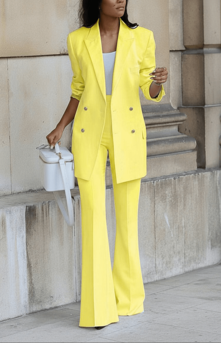 COUTÉRA – Elegant Women’s Two-Piece Blazer Suit with Trousers
