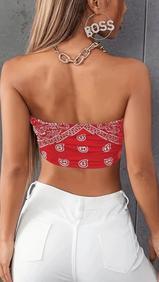 ZÉPHIRA - Women’s Paisley Bandana Bandeau Top