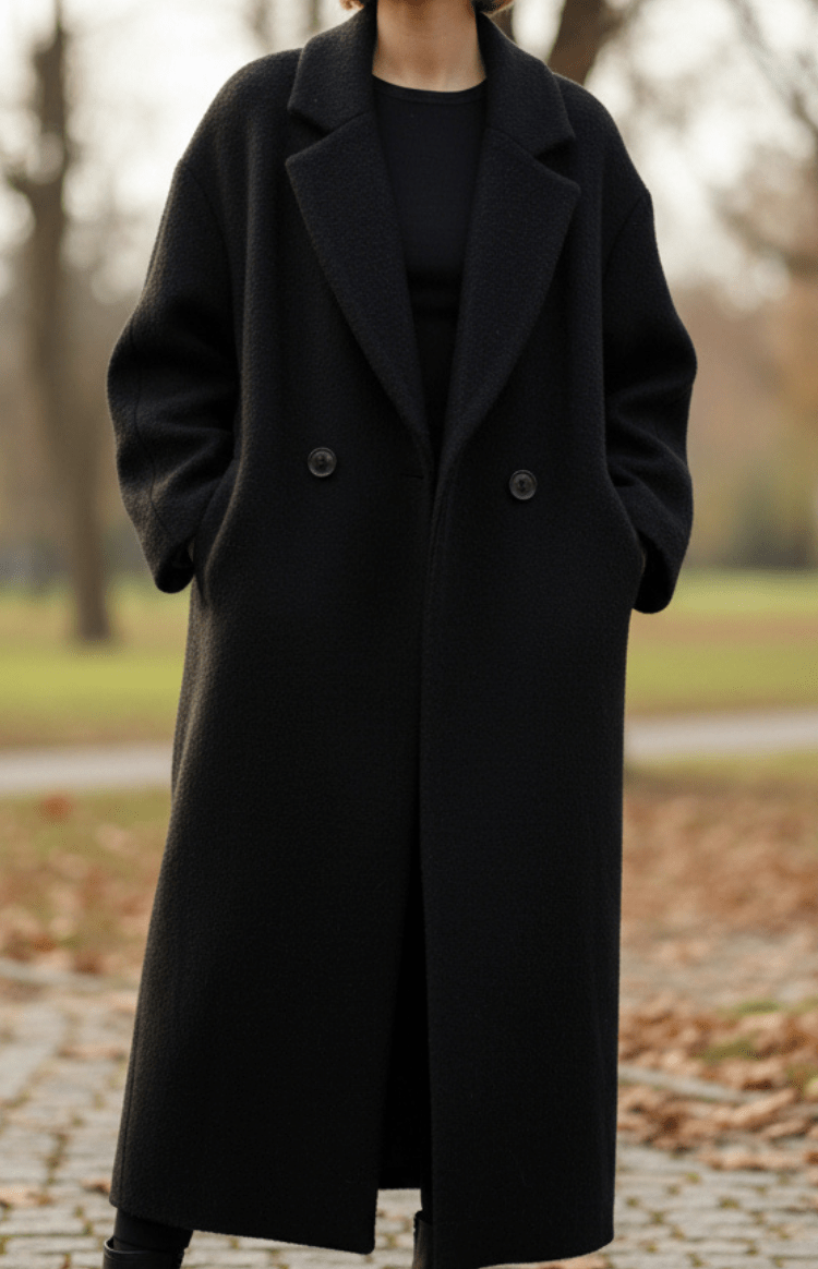 SNOWÉRA – Women’s Oversized Spring Coat, Classic Double-Breasted Look
