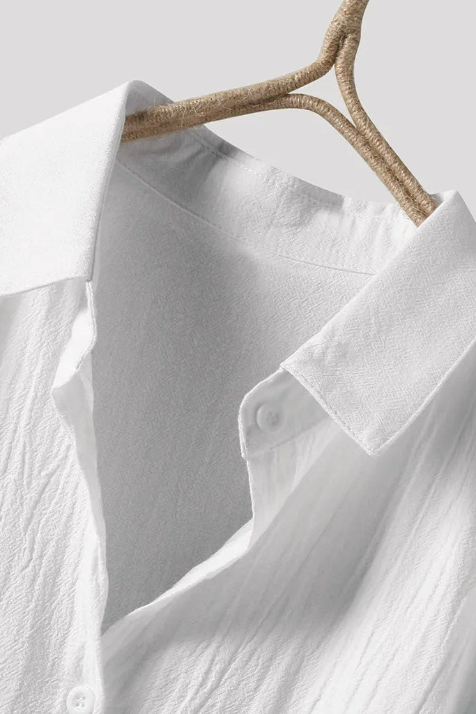 Elegant Oversized Blouse - Long Sleeve Cotton Top for Versatile Styling 3