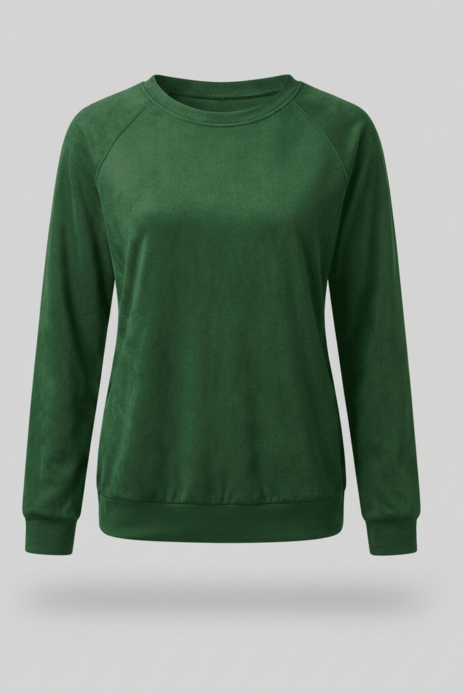 COZYCREW – Women’s Soft Crew Neck Sweatshirt for Relaxed Autumn Style