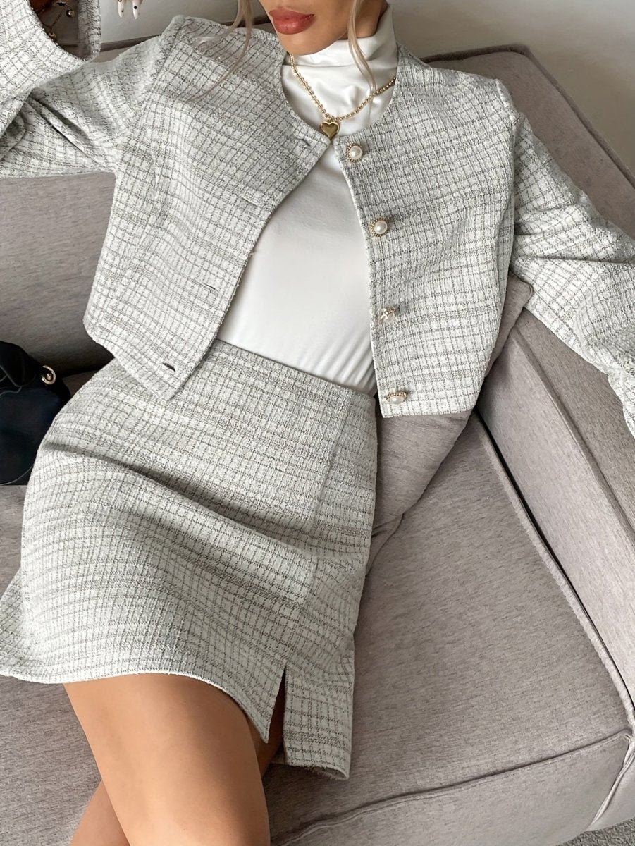 Ismeria - Refined Two-Piece Skirt Suit