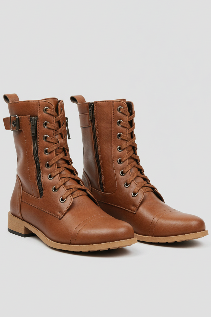 ROSESTEP – Women’s Orthopedic Lace-Up Spring Boots with Insulated Comfort & Support