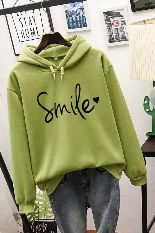 SMILELOVE – Cozy Hoodie with Unique Smile Design for All-Day Comfort