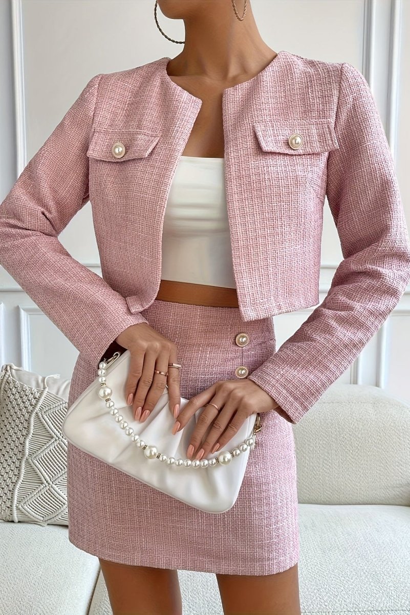 Thalina - Modern Collarless Workwear Jacket