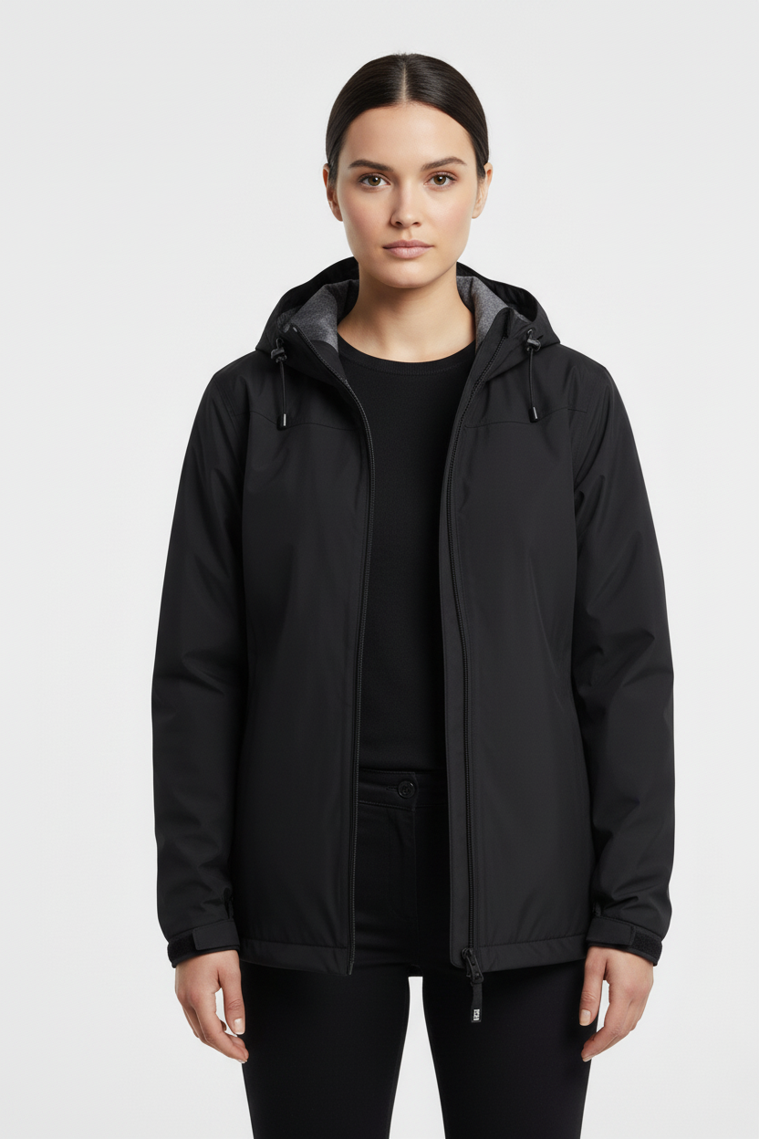 Unisex Waterproof Rain Jacket - Breathable Fabric, Hooded Design, Side Pockets 0