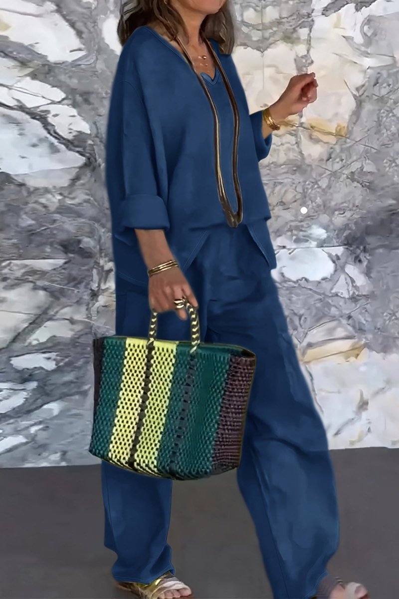 RYLAN – Women’s Linen Summer Casual Loose Pants Suit