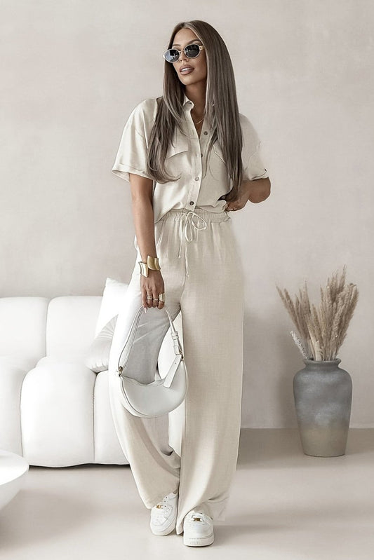 GABRIELLE – Minimal Linen Spring Outfit