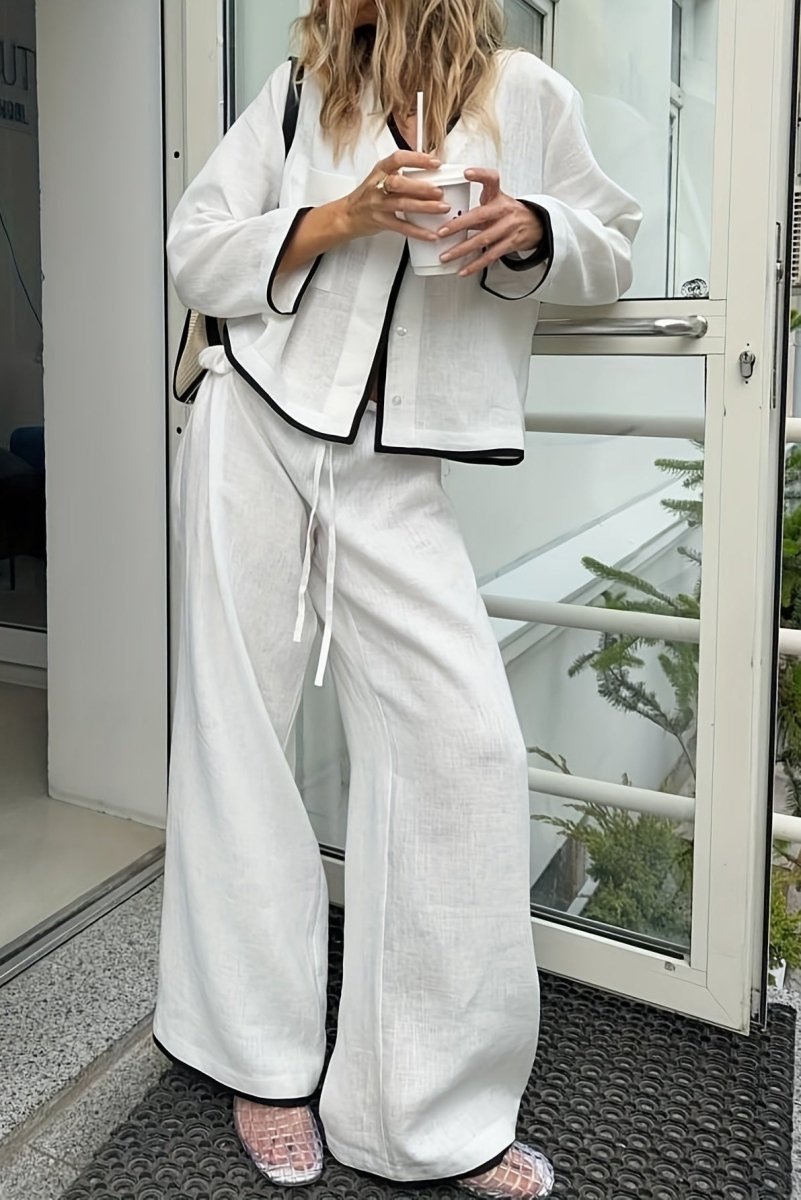 GIULIA – Modern Contrast Linen Co-Ord