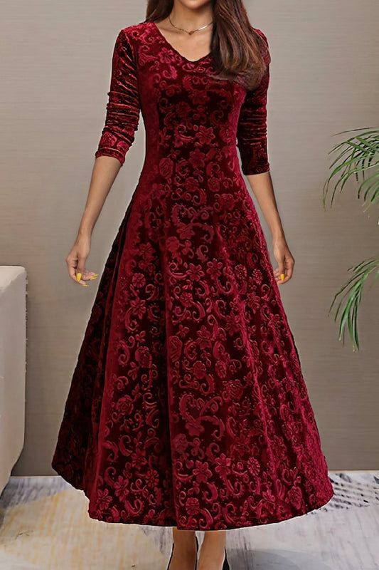 Stella Harper - Velvet Swing Maxi Dress