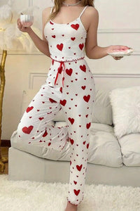 Taryn – Casual Striped Heart Lounge Set
