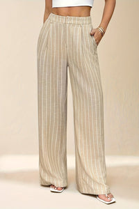 FAYLENZA – Chic High-Rise Striped Trousers
