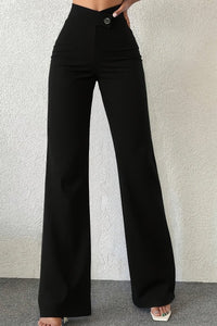 HADRIANNA – Modern Black High-Waist Trousers