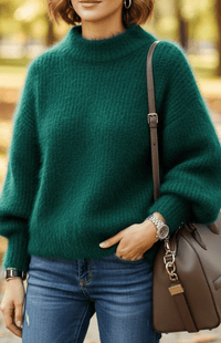 LOUNARIA – Women’s Soft Turtleneck Knit Sweater, Cozy High Neck Fit