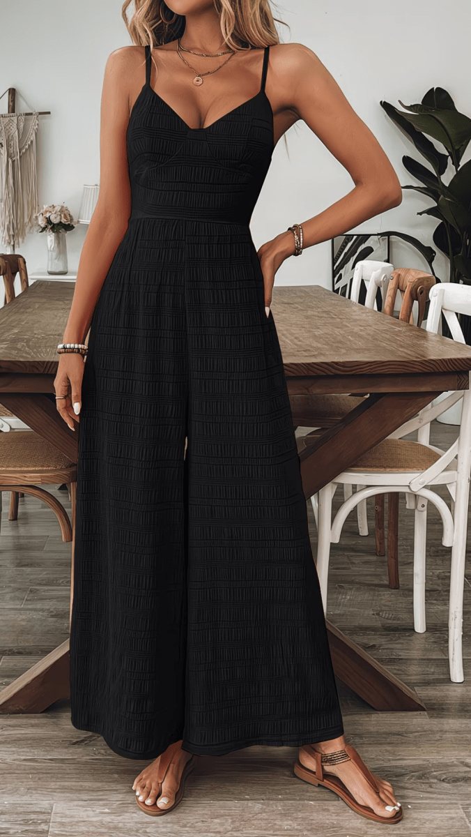 ZARÉLLE - Strappy Wide Leg Jumpsuit