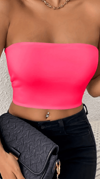 LUNARÉA - Women’s Strapless Bandeau Crop Top