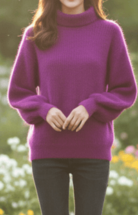 LOUNARIA – Women’s Soft Turtleneck Knit Sweater, Cozy High Neck Fit