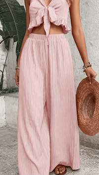 AZURÉA - Tie Front Pants Set