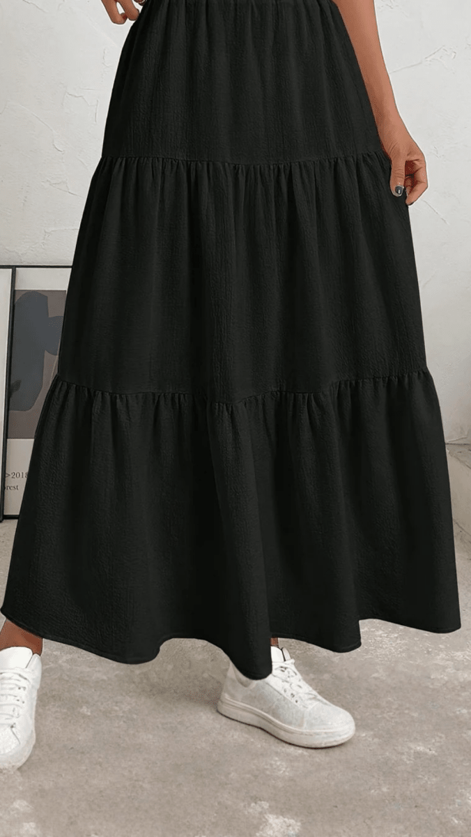 AURÉLIA - Tiered Flow Midi Skirt