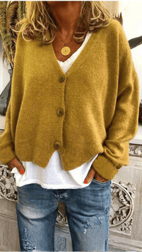 VARENA - Soft Knit Button Cardigan