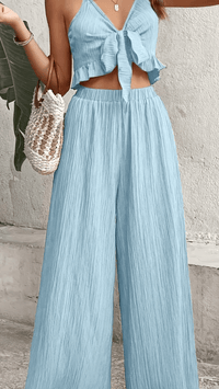 AZURÉA - Tie Front Pants Set
