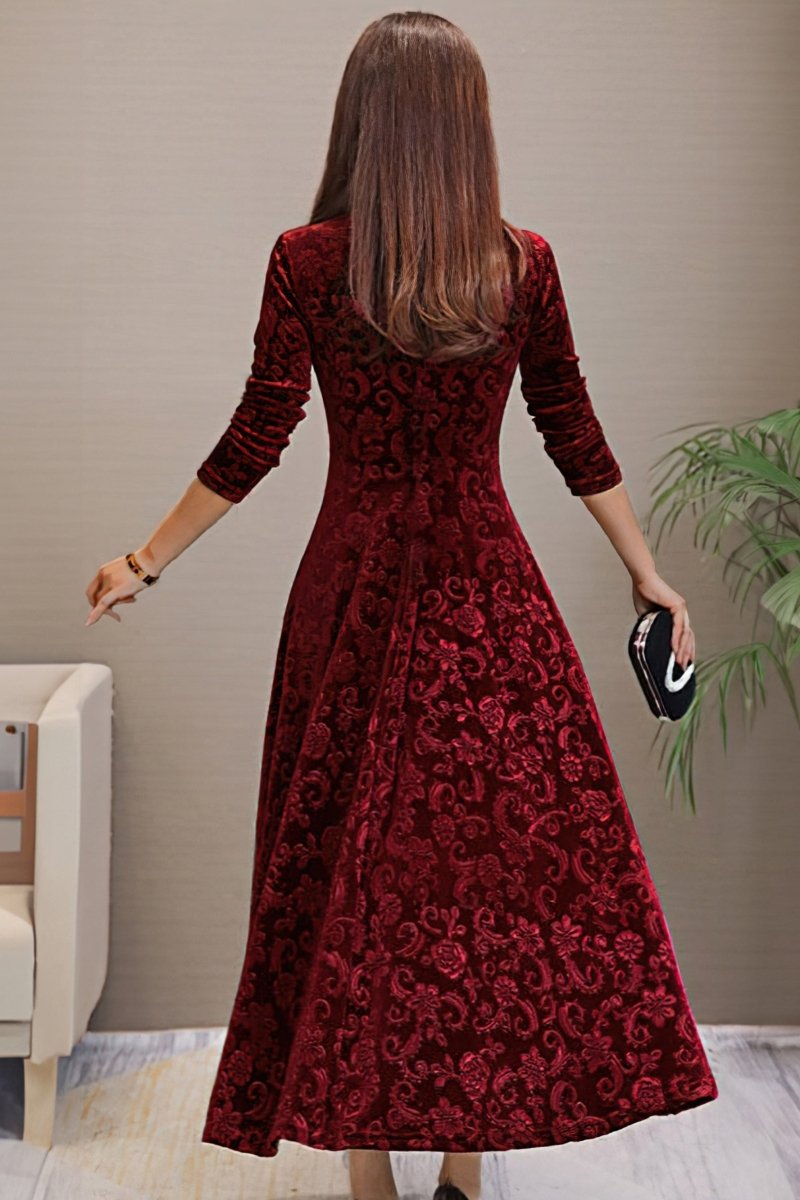 Stella Harper - Velvet Swing Maxi Dress