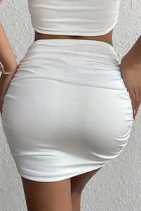 Mira – Polished Split Pleated Mini with Seamless Flow