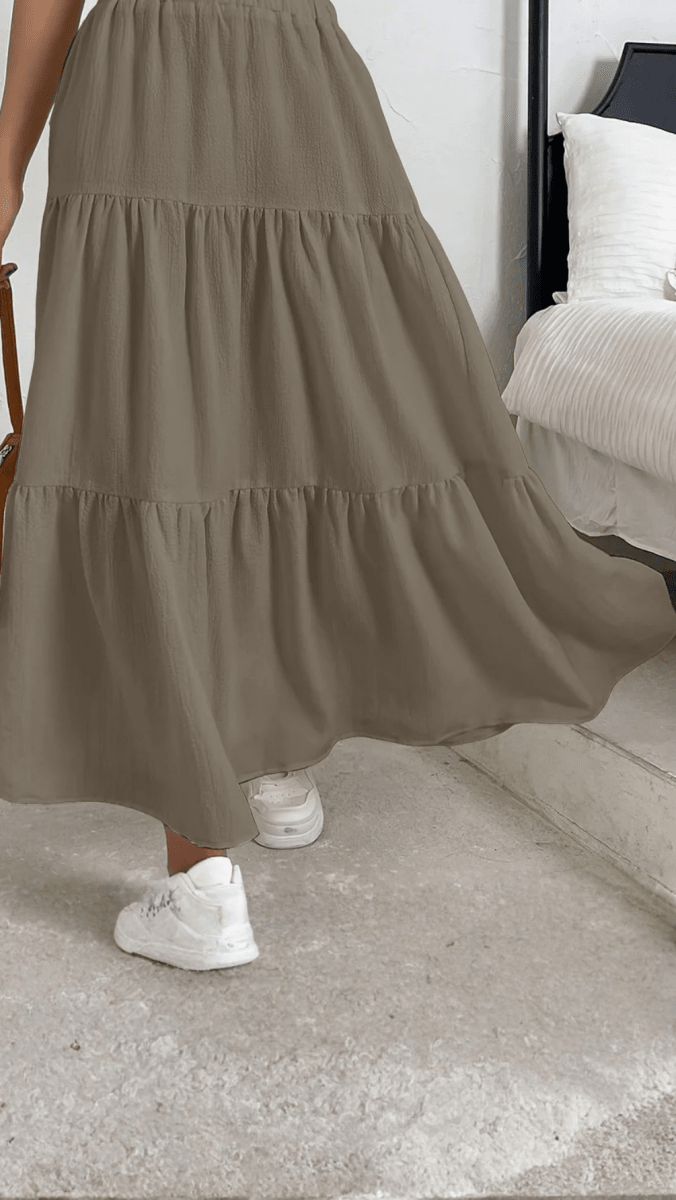AURÉLIA - Tiered Flow Midi Skirt