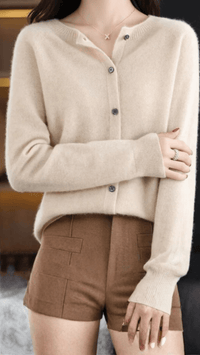 ÉLISARA - Soft Button Knit Cardigan