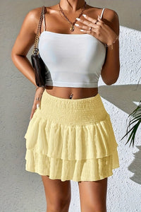 Cinda – Minimalist Flounce Skirt with Lightweight Texture