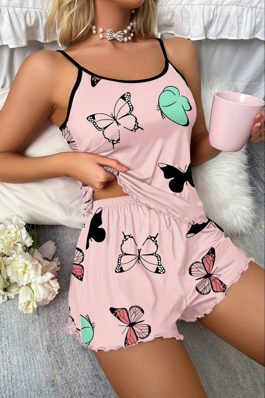 Lauren – Relaxed Fit Butterfly Pajama Shorts Set