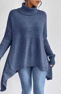 FLEURÉ – Cozy Oversized Turtleneck Knit Sweater for Relaxed Comfort and Style