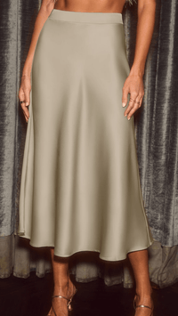 ELVÉRA - Satin Flow Midi Skirt