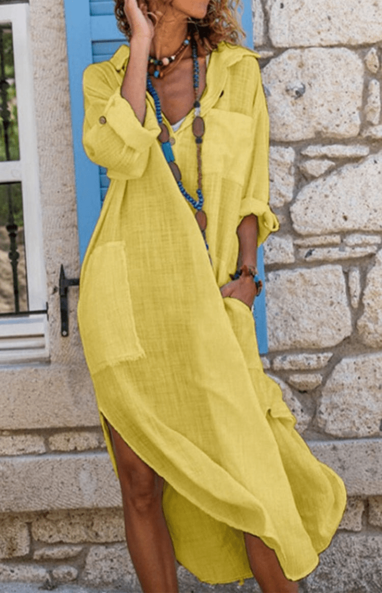 NATURÉA – Chic Linen Oversized Summer Dress for Women