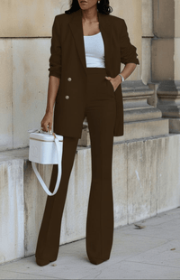 COUTÉRA – Elegant Women’s Two-Piece Blazer Suit with Trousers