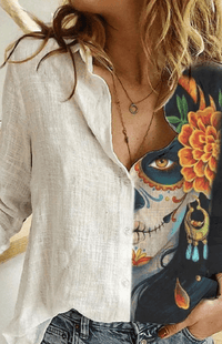 VIRELLE – Relaxed Fit Floral Blouse