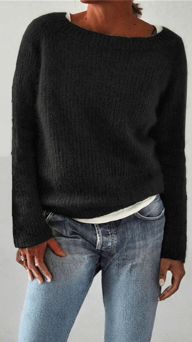 MIRELÉA - Wide Neck Knit Sweater