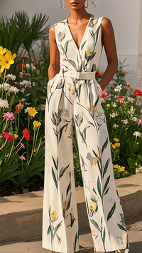 FLORÉVA - Botanical Wide Leg Jumpsuit