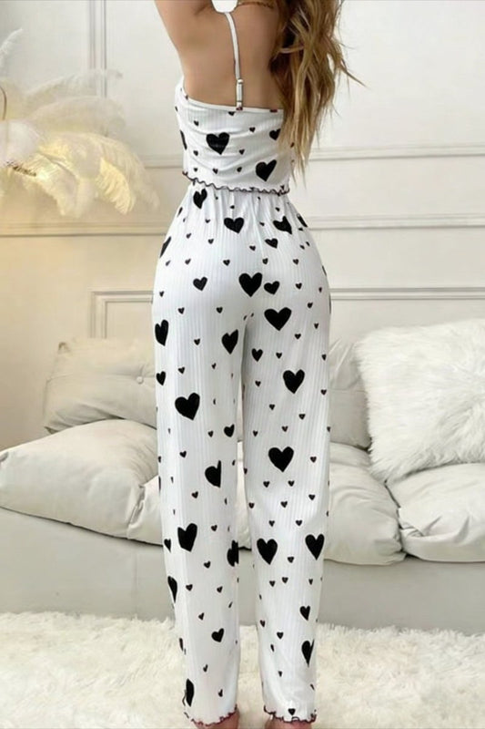 Taryn – Casual Striped Heart Lounge Set