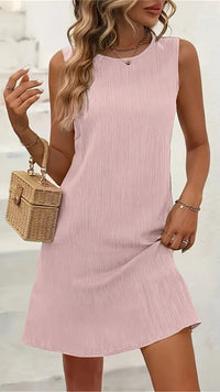 VERDÉA - Women’s Solid Sleeveless A-Line Mini Dress