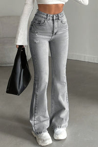 REXELLA – Contour Fit Ripped Flare Jeans