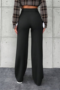ZALERIA – Solid Color Elegant Straight-Leg Pants