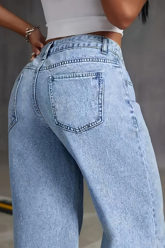 MCKENZIE – Stretch High-Waist Wide-Leg Jeans