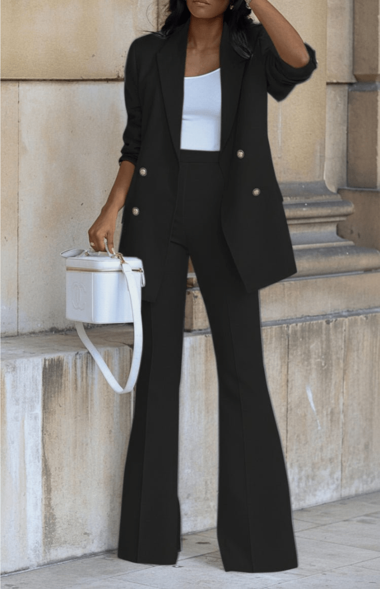 COUTÉRA – Elegant Women’s Two-Piece Blazer Suit with Trousers