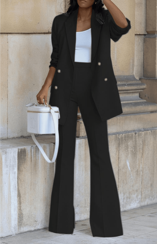 COUTÉRA – Elegant Women’s Two-Piece Blazer Suit with Trousers