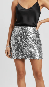 SERAPHINA - Sequin Mini Skirt with Fitted Silhouette